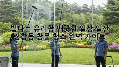 빛나는 유리창, 깨끗한 일상: 일산 장항동 창문 청소 완벽 가이드